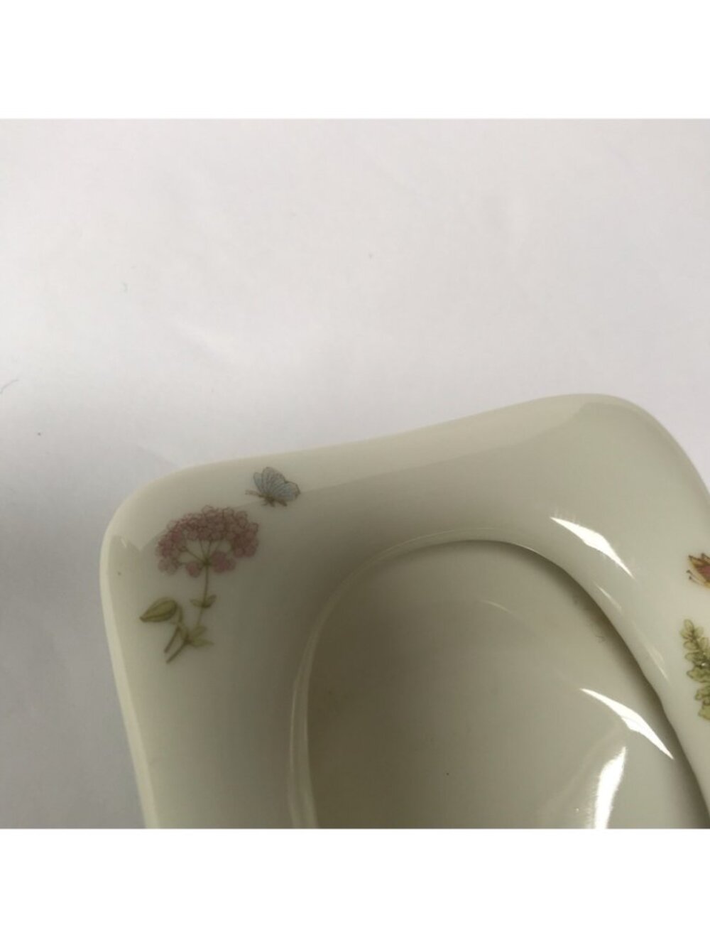 Vintage Mini Picture Frame Floral Fairy Cottage Porcelain Ceramic White Tabletop - Picture 5 of 16